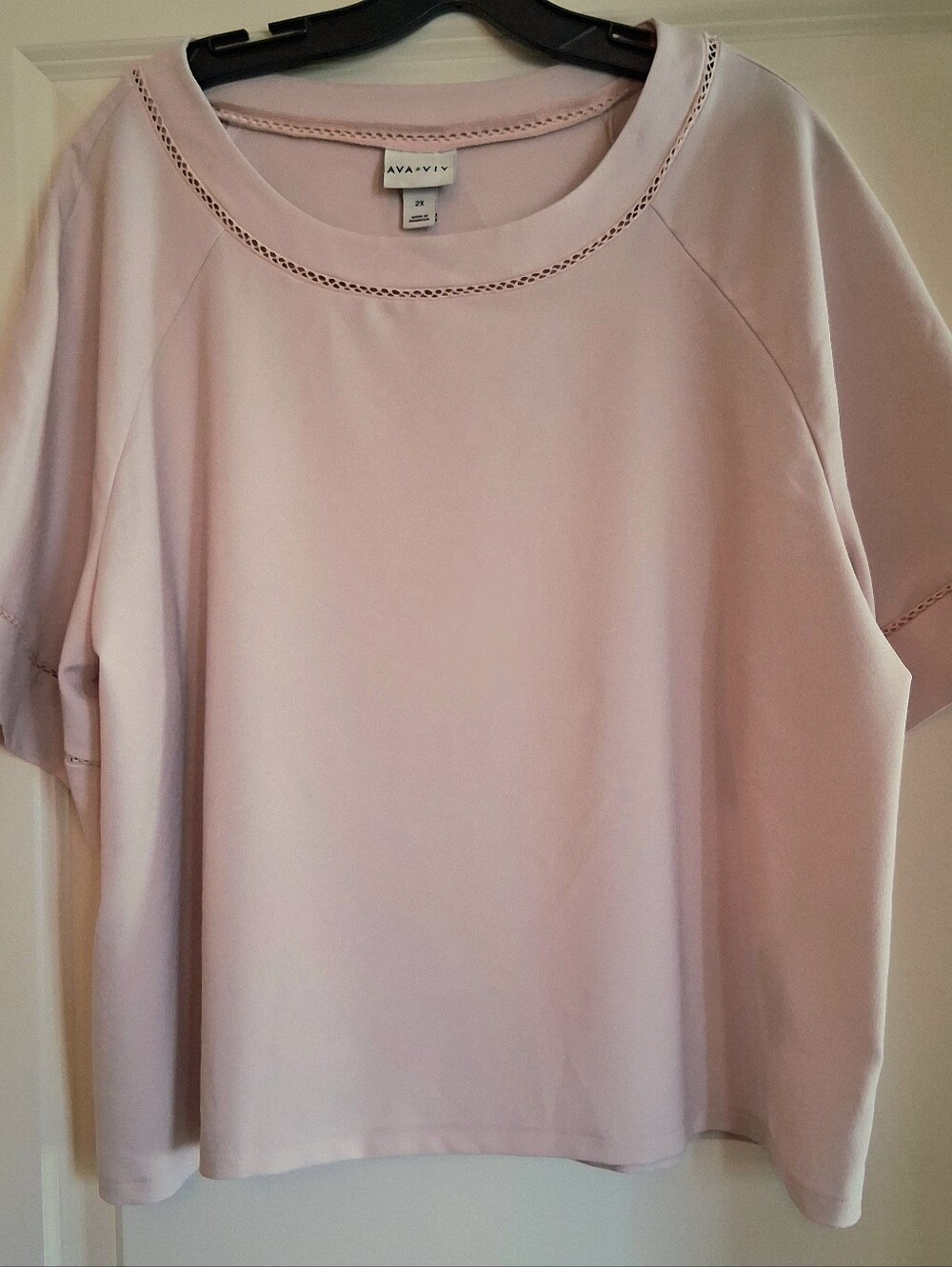 Ava & Viv Women's Blouse Size 2XL Dusty Rose